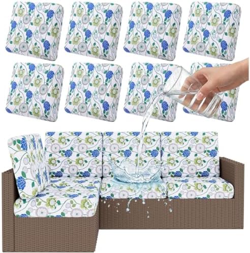 Smiry Waterproof Patio Cushion Covers, Stretch Outdoor Furniture Covers by Smiry