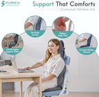 FLORICH Car Seat Cushion and Lumbar Support Pillow for Office Chair Car, Neck Headrest Pillow, Ergonomic Memory Foam, Pressure-Relieving Back Support for Car, Office Chair & Wheelchair – Gray - Image 4