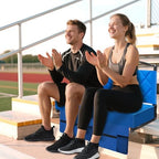 Stadium Seats with Back Support and Cushion Thick Padded Bleacher Chairs with Shoulder Strap, Portable Folding Stadium Seat Chairs for Bleachers Include Cup Holder and Side Pocket (Blue, 2pcs) - Image 4