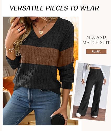 RUMIA Lounge Sets for Women Cozy Travel Matching Sweater Fall Outfits - Image 3