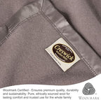 Creswick Woollen Mills 100% Australian Merino Wool Blanket – Soft Warm and Natural with Satin Binding, Breathable Luxury Bedding for All Seasons, (Flax, Throw) - Image 6