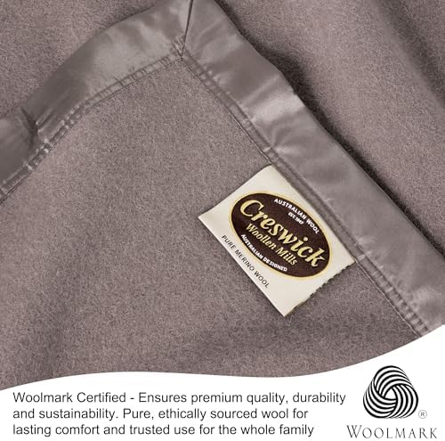 Creswick Woollen Mills 100% Australian Merino Wool Blanket – Soft Warm and Natural with Satin Binding, Breathable Luxury Bedding for All Seasons, (Flax, Full/Queen Size) - Image 6