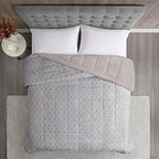 Madison Park Windom Down Alternative Blanket, Premium 3M Scotchgard Moisture Wicking Treatment, Lightweight and Soft Bed Cover For All Season, Diamond Dark Grey Full/Queen - Image 4