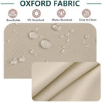 FLYMEI Patio Cushion Covers 48x24x5, Beige, 1Packs - Image 3
