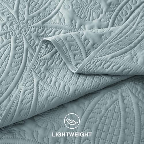 Love's cabin Quilts for Queen Bedspreads, 7 Pieces Bed in a Bag, Spa-Blue - Image 7