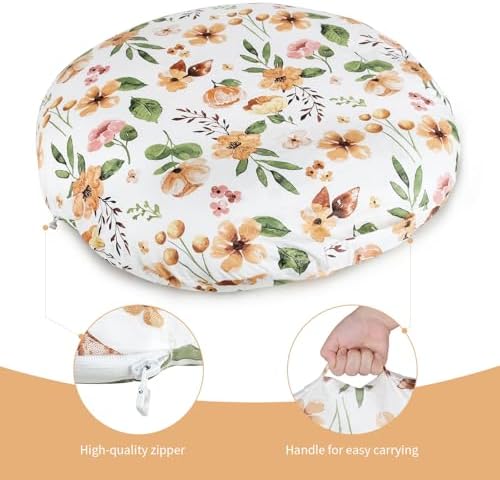 EFELIM Nest Pillow with Cotton Cover, Cartoon Lounger Pillow Portable Lightweight Lounger Floor Seat for Home Travel (Yellow) - Image 4