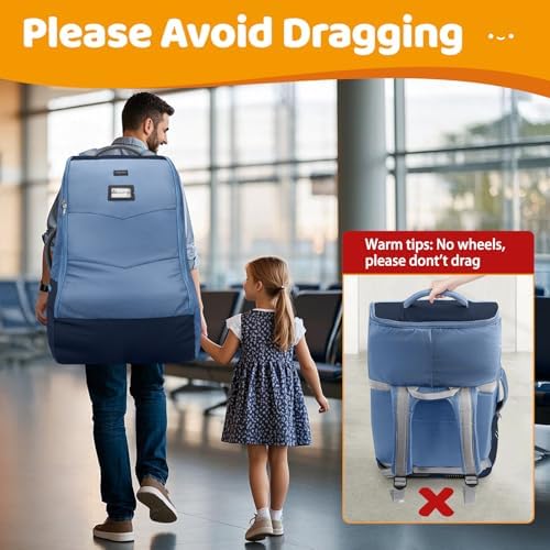 YOREPEK Padded Gate Check Car Seat Travel Bag, Baby Travel Essentials - Image 6