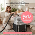 Compactor Vacuum Storage Bag & Semi-Rigid Cube, Closet Organizer, 125L - Image 2
