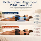 Lumbar Support Pillow for Bed Relief Lower Back Pain with Cooling Gel: Sciatica Lower Back Pillow for Sleeping-Memory Foam Waist Pillow for Side/Back/Stomach Sleepers-Bed Rest Pillow for Car, Sofa - Image 4