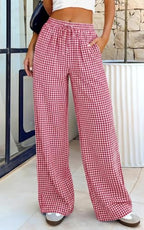 PRETTYGARDEN Womens Pants Elastic Waist Striped Lightweight Palazzo Pant - Image 2