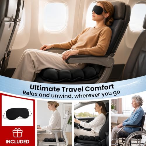 Airplane Seat Cushion, Inflatable Seat Cushion with Built-in Pump - Image 3
