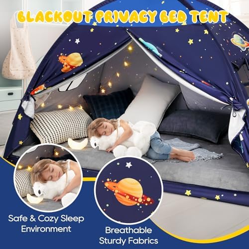 Redants Twin Bed Tent Canopy, Space Indoor Toddler Bed Tent for Kids - Image 5
