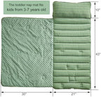 Toddler Nap Mat with Pillow & Minky Dot Blanket, Extra Large Roll Up Sleeping Mat for Daycare, Preschool & Kindergarten,Slumber Bags for Girls - Image 2