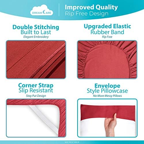 DREAMCARE King Size Sheets Set - 6 pcs Breathable Cooling Sheets King Size - Image 6