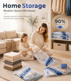 15-Pack Vacuum Storage Bags for Travel with 70KPA Rechargeable Pump,3 Sizes - Image 4
