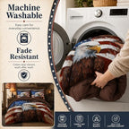 CCoutueChen Camouflage American Flag Comforter Set, Twin, Brown - Image 6