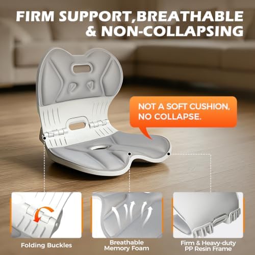 Foldable Ergonomic Lumbar Support Seat for Office Chairs - Image 4