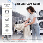Bedsure ComfyFleece® Waterproof Blanket for Bed, Queen（86"x108"） Cream - Image 5