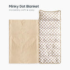 Wake In Cloud - Toddler Nap Mat with Pillow and Minky Fleece Blanket, for Kids Boys Girls Ages 3 Plus in Daycare Preschool, Roll Up Sleeping Bag, Gingham Grid Checkered, Brown White, Standard - Image 2
