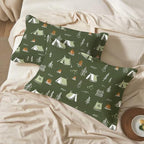 Camping Pillow Cases King Size Set of 2 - Campfire Pillowcases with Envelope Closure, Kids Rustic Adventure Decorative Pillow Covers for Bed Couch, Soft Breathable Microfiber - Image 2