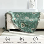 LUTBM Boho Throw Blanket for Bed 60"x80", 100% Cotton Soft Couch Blankets - Image 4