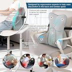Lumbar Back Pillow (Pat. Pend), Supportive Back Cushion for Bed, Couch & Recliner, Ergonomic Lumbar Pillow with Customizable Firmness for Lower Back Pain Relief, Zinc Gray - Image 4
