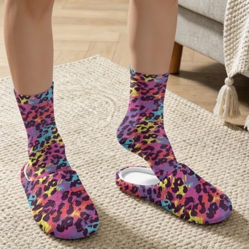 Fuzzy Slipper and Socks Set for Women Silent Sole Fuzzy Slipper - Image 3