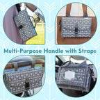 Kopi Baby Portable Diaper Changing Pad, Wipes Pocket, Premium Grey Arrows - Image 3