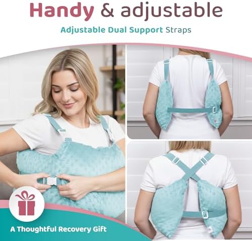 Zomaple Post Mastectomy Pillow with Strap – Breast Surgery Recovery Support - Image 2