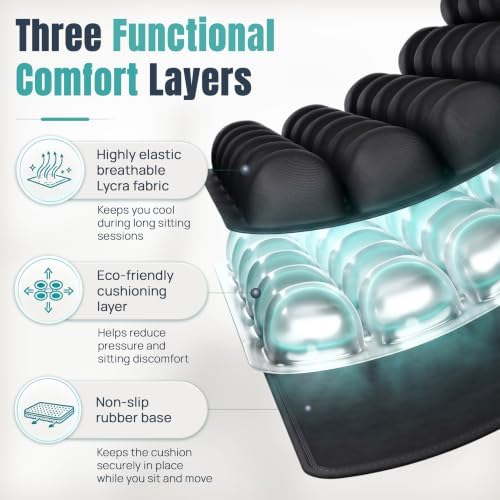 Kijani Airplane Seat Cushion for Long Flights, Inflatable Travel Cushion - Image 5