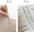 BlissBlush Off White Decorative Throw Pillow Covers 20X20, Set of 2, Boho Farmhouse Square Cushion Cover, Cozy Soft Accent Pillowcase for Couch Sofa Bed Living Room Home Décor - Image 7