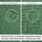 Love's cabin Oversized King Size Quilt Bedding Set Dark Green Bedspreads - Oversized King Lightweight Bedspread Comforter - Coin Pattern Coverlet for All Season - 3 Pieces (1 Quilt, 2 Pillow Shams) - Image 3