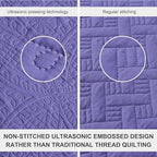 Love's cabin Oversized King Size Quilt Bedding Set Deep Purple Bedspreads - Oversized King Lightweight Bedspread Comforter - Coin Pattern Coverlet for All Season - 3 Pieces (1 Quilt, 2 Pillow Shams) - Image 3