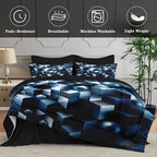 WeCozy Full Comforter Set with Sheets, 7 Pieces Geometric Modern Bedding - Image 5