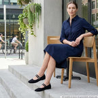 Womens Woven Ballet Flats, Foldable Mary Jane Shoes for Casual Wear - Image 4