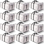 HOMESURE Supports 200lbs Heavy Duty Moving Bags - Strong Zipper & Wrap-Around Handles - Water-Resistant Storage Totes, Durable Alternative to Moving Boxes - 12 Pack - Semi-Transparent by testVendor01-gamma