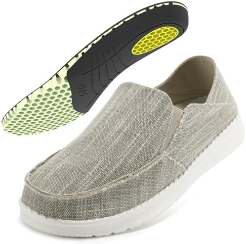 STQ Men's Orthopedic Shoes Slip On Canvas Sneakers by STQ