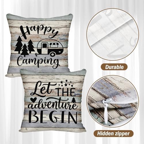 Britimes RV Dinette Cushion Covers Set, 6 Pack, for Camper, Vintage Wood - Image 6