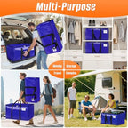 FabSpace 8-Pack Moving Bags with Backpack Straps & Carry Handles, 20 Gallons-76 L Heavy Duty Storage Totes for Space Saving, Foldable Storage Bags for College Dorm, Travel, Camping (Blue) - Image 7