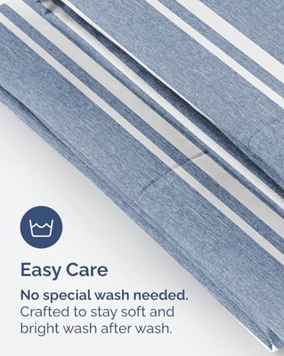 Standard Pillow Cases - 6 Pack Pillowcase Covers - 20" x 26" (Blue Stripes) - Image 6
