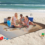 Camp Blanket Water-Resistant Camping Blanket Packable 80"X60" for Kids Picnic Items, Horse White - Image 6