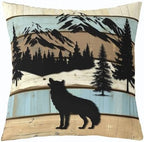 Feelyou Vintage Bear Throw Pillow Covers Reversible Decorative - Image 2