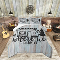 Farmhouse Rustic Camping Twin Size Comforter Set,Funny Home Where We Park It Duvet/Quilt Set for Kids Boys Bedroom,Explore Camper Gifts RV Life Soft Microfiber Bedding Comforters,2 Pcs by CastleFairy