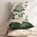 Foindtower Set of 2 Linen Floral Throw Pillow Covers Neutral Vintage Print Decorative Cozy Cushion Covers Farmhouse Boho Home Decor for Sofa Chair Couch Bedroom Living Room,20×20 Inch,Dark Green - Image 5