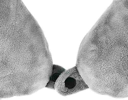 Inflatable Travel Neck Pillow: Extra-Soft, Cushion. for Airplanes, Trains, Cars, Portable Travel Accessory-with Carrying Pouch for Cell Phone and Passport Etc. (Grey 2 Pack) - Image 3