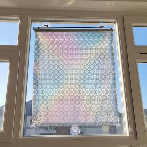 Blackout Blind Shade with Suction Cups, No Drill Roller Window Curtains - Image 2