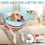 Supet Raised Inflatable Dog Cone Collar to Stop Licking, Soft Dog Cone Alternative After Surgery, Doggie Neck Donut Collar for Small Medium Large Dogs - Image 5