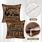 Britimes RV Dinette Cushion Covers Set, 6 Pack, for Camper, Wood Rustic - Image 6