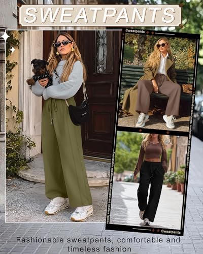 Evervibe 3 Pack Women's Plus Size Wide Leg Pants Baggy Sweatpant - Image 2