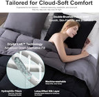 KASENTEX Twin Comforter Set, Reversible, Goose Down Alternative, All Season - Image 4